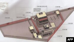 Схема комплекса зданий в Пакистане, где был убит бин Ладен.