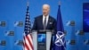 Prezidan Joe biden pale pandan yon konferans pou lapres apre rankont o some LOTAN ak G7 la nan katye jeneral LOTAN nan Brussels, Beljik, 24 Me 2022. 