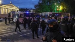 Протесты против мобилизации в Санкт-Петербурге, Россия. 21 сентября 2022