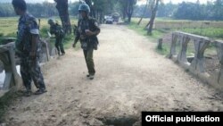 Myanmar Security force in Maungdaw, Rakhine