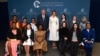 First Lady Melania Trump and Under Secretary Shannon Pose for a Photo With the 2017 International Women of Courage Awardees