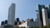 A general view of United Nations headquarters on Monday, Sept. 21, 2020. In 2020, which marks the 75th anniversary of the United Nations, the annual high-level meeting of world leaders around the U.N. General Assembly will be very different from years past because of the coronavi