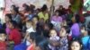 Myanmar people displaced from the recent fighting between government troops and ethnic Arakan Army take shelter at a displacement camp housing over 700 people in Kyauktaw township in Rakhine state on December 23, 2018. 