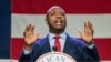 (FILES) US Senator and 2024 Republican Presidential hopeful Tim Scott speaks at the Republican Party of Iowa's 2023 Lincoln Dinner at the Iowa Events Center in Des Moines, Iowa, on July 28, 2023.