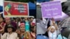 People participate in a protest of amendments to the 2008 Myanmar Constitution