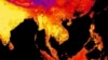 This image released by NASA's Earth Observatory Team from data collected by the Moderate Resolution Imaging Spectroradiometer (MODIS)- Temperaturas son las más cálidas en 120.000 años