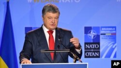 Президент Украины Петр Порошенко. Брюссель, Бельгия. 12 июля 2018 г.