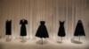 The history of the little black dress is shown in the Museum of Modern Art's exhibition called Items: Is Fashion Modern? in New York City, Oct. 6, 2017. 